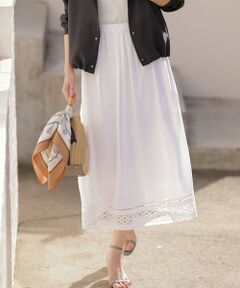 J.PRESS / ジェイプレス ミニ・ひざ丈スカート | 【セット着用可】スパンソフトクロス刺繍 スカート