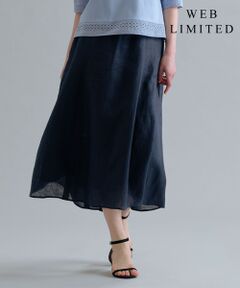 J.PRESS / ジェイプレス ミニ・ひざ丈スカート | 【WEB限定】リネン フレア スカート