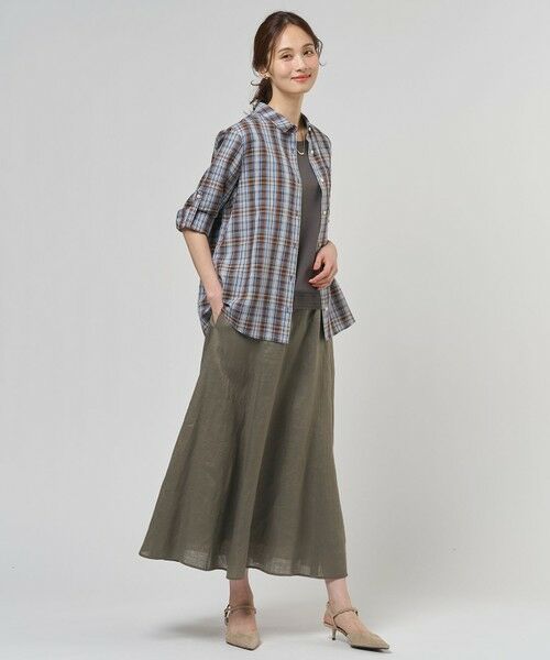 J.PRESS / ジェイプレス ミニ・ひざ丈スカート | 【WEB限定】リネン フレア スカート | 詳細5