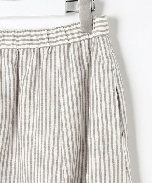 J.PRESS / ジェイプレス ミニ・ひざ丈スカート | リネンMIX ストライプ フレア スカート | 詳細7