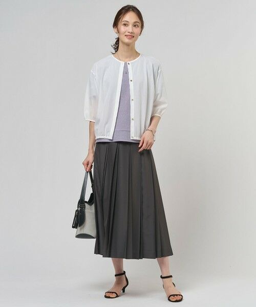 J.PRESS / ジェイプレス ロング・マキシ丈スカート | エアリースパンボイル プリーツ スカート | 詳細2
