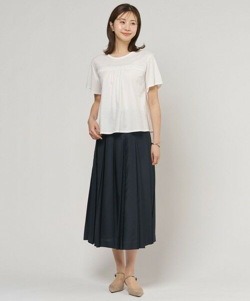 J.PRESS / ジェイプレス ロング・マキシ丈スカート | エアリースパンボイル プリーツ スカート | 詳細14