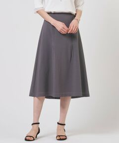 J.PRESS / ジェイプレス ミニ・ひざ丈スカート | シアーブロックチェック フレア スカート