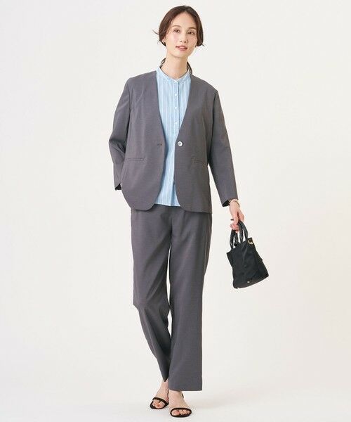 J.PRESS / ジェイプレス シャツ・ブラウス | 【シーンレスに活躍】セルロースカラミストライプ バンドカラー ブラウス | 詳細5