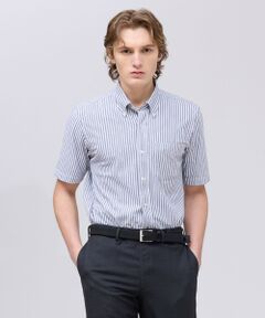 J.PRESS / ジェイプレス シャツ・ブラウス | 【吸水速乾 / 抗菌防臭 / 遮熱 / 防シワ】【J.PRESS OXFORD JERSEY】カノコインレイ半袖 シャツ / B.D.