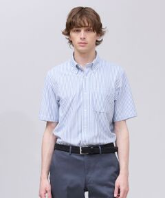 J.PRESS / ジェイプレス シャツ・ブラウス | 【吸水速乾 / 抗菌防臭 / 遮熱 / 防シワ】【J.PRESS OXFORD JERSEY】カノコインレイ半袖 シャツ / B.D.