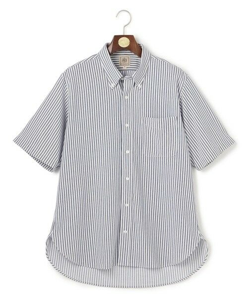 J.PRESS / ジェイプレス シャツ・ブラウス | 【KING SIZE】【吸水速乾 / 抗菌防臭 / 遮熱 / 防シワ】【J.PRESS OXFORD JERSEY】カノコインレイ半袖 シャツ / B.D.(ネイビー系1)