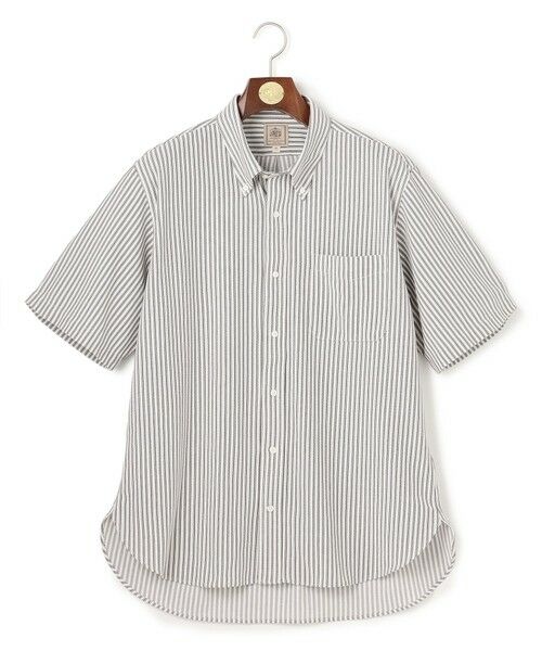 J.PRESS / ジェイプレス シャツ・ブラウス | 【KING SIZE】【吸水速乾 / 抗菌防臭 / 遮熱 / 防シワ】【J.PRESS OXFORD JERSEY】カノコインレイ半袖 シャツ / B.D.(グレー系1)