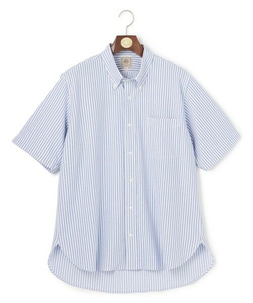 J.PRESS / ジェイプレス シャツ・ブラウス | 【KING SIZE】【吸水速乾 / 抗菌防臭 / 遮熱 / 防シワ】【J.PRESS OXFORD JERSEY】カノコインレイ半袖 シャツ / B.D.(サックスブルー系1)