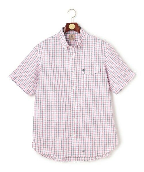 J.PRESS / ジェイプレス シャツ・ブラウス | 【KING SIZE 】【吸水速乾 / 接触冷感 / 高通気性】Aero Weave クールマックスサッカー チェック シャツ / B.D.（レッド系3）