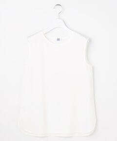 J.PRESS / ジェイプレス タンクトップ | コットンスムース ノースリーブ シャツテール カットソー