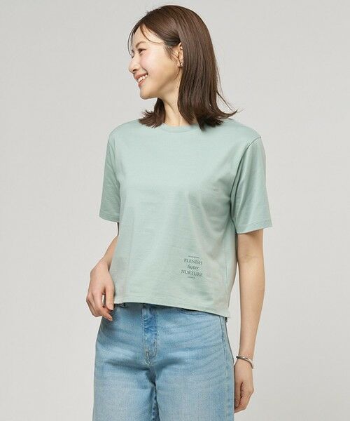 J.PRESS / ジェイプレス カットソー | ロゴ Tシャツ（ライトミント系）
