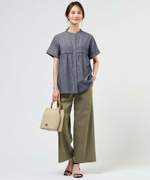 J.PRESS / ジェイプレス その他パンツ | 【人気素材】セルロースリネンストレッチ セミワイド パンツ | 詳細5