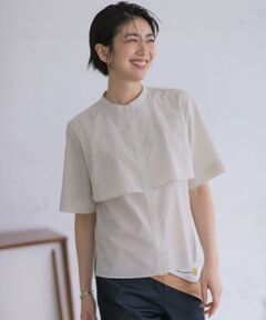 J.PRESS / ジェイプレス シャツ・ブラウス | 【一枚で着映え】シルフィーローン ストライプ バンドカラー ブラウス