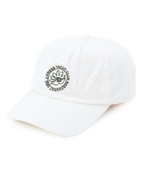 J.PRESS / ジェイプレス キャップ | 【J.PRESS YACHT CLUB】エンブロイダリーコットンツイル キャップ（ホワイト系）