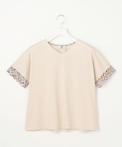 J.PRESS / ジェイプレス カットソー | 【一枚で着映え】LIBERTYコンビ フレンチスリーブ カットソー