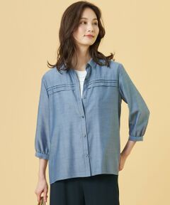 J.PRESS / ジェイプレス シャツ・ブラウス | 【シーンレスに活躍】ウォッシャブルキュプラツイル タックデザイン ブラウス