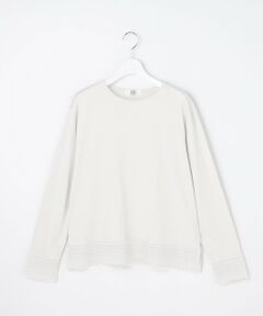 J.PRESS / ジェイプレス カットソー | 【レイヤードスタイルに】コットンスムース レースデザイン カットソー