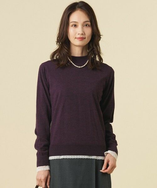 J.PRESS / ジェイプレス ニット・セーター | 【シーンレスに活躍】PURE WOOL ハイネック ニット(パープル系)