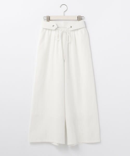 ＊＊JSTUDIO EDIT / ジェイストゥディオエディット パンツ | 麻調ワイドパンツ（ホワイト）