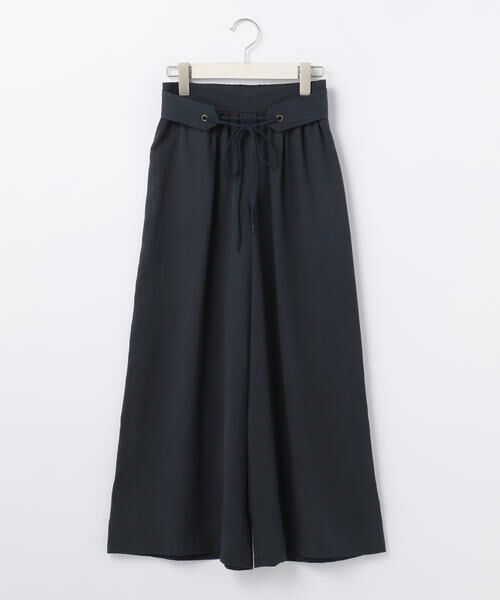 ＊＊JSTUDIO EDIT / ジェイストゥディオエディット パンツ | 麻調ワイドパンツ（ネイビー）