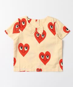 mini rodini 　HEART BLOUSE