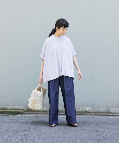 リネンスクエアケープシャツ （シャツ・ブラウス）｜かぐれ / か