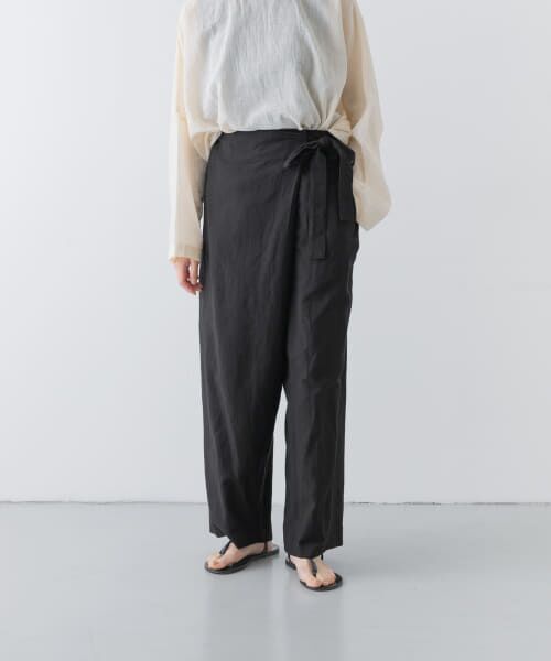 美品！kagure かぐれ コットンリネンラップパンツ ベージュ フリー 楽天市場】コットンラップパンツ／かぐれ（kagure） : 丸井