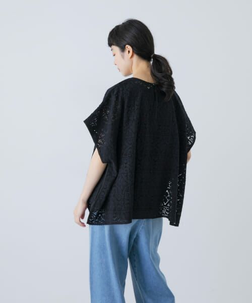コットンレースポンチョプルオーバー （Tシャツ）｜かぐれ / か