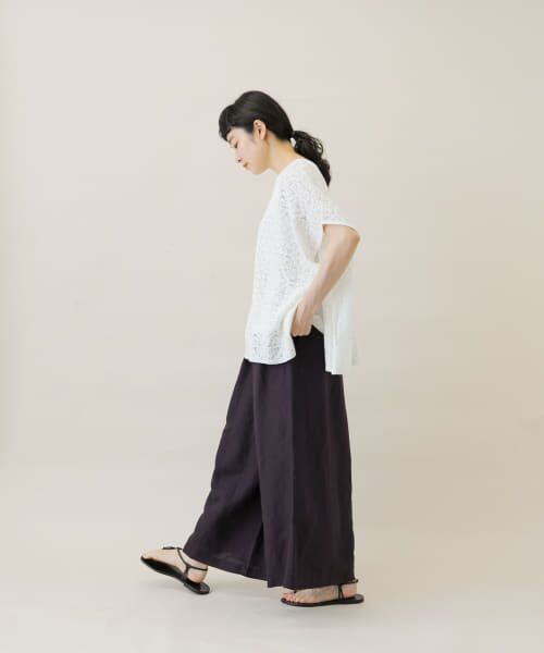 かぐれ / かぐれ その他パンツ | リネンレーヨンワイドギャザーパンツ | 詳細5