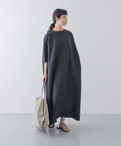 極美品　kagure　かぐれ　リネン　ロングギャザーシャツワンピース 　ベージュ 極美品 kagure かぐれ リネン ロングギャザーシャツワンピース