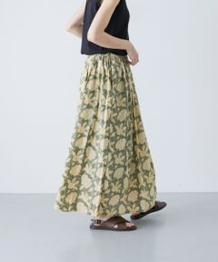 極美品✨ かぐれ タイプライターチェックタックスカート ネイビー 日本製 かぐれ（カグレ）の「タイプライターチェックタックスカート