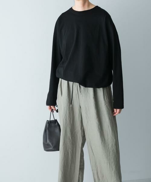 かぐれ / かぐれ Tシャツ | オーガニックコットンドロストカットソー(ブラック)