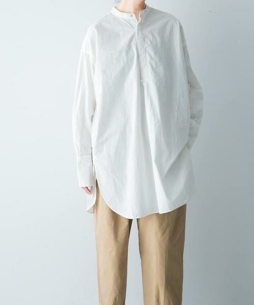 かぐれ / かぐれ シャツ・ブラウス | コットンシルクチュニックシャツ（オフホワイト）