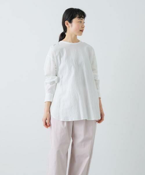 かぐれ / かぐれ シャツ・ブラウス | コットンリネンクルーネックシャツ | 詳細1