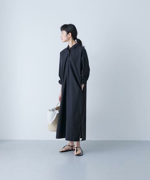 かぐれ / かぐれ ワンピース | 『2サイズ展開』コットンシルクシャツワンピース | 詳細4