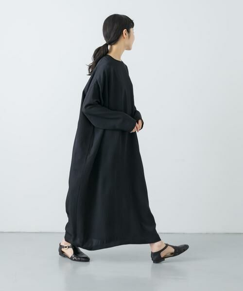 かぐれ / かぐれ ワンピース | 『2サイズ展開』アセテートワイドワンピース(ブラック)