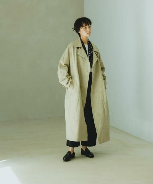 かぐれ / かぐれ トレンチコート | 『ユニセックス』コットンリネンオーバートレンチコート | 詳細2