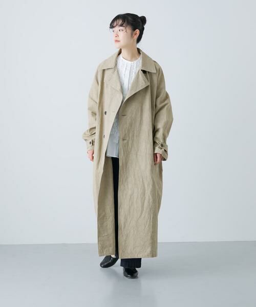 かぐれ / かぐれ トレンチコート | 『ユニセックス』コットンリネンオーバートレンチコート | 詳細3
