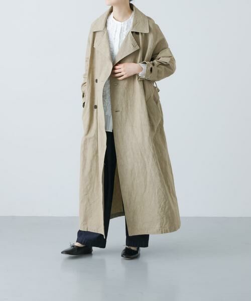 かぐれ / かぐれ トレンチコート | 『ユニセックス』コットンリネンオーバートレンチコート | 詳細4