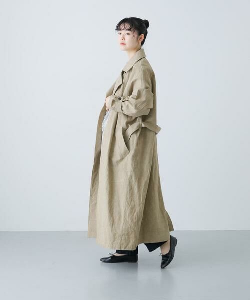 かぐれ / かぐれ トレンチコート | 『ユニセックス』コットンリネンオーバートレンチコート | 詳細5