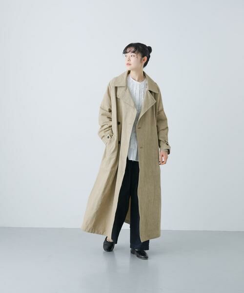 かぐれ / かぐれ トレンチコート | 『ユニセックス』コットンリネンオーバートレンチコート | 詳細6