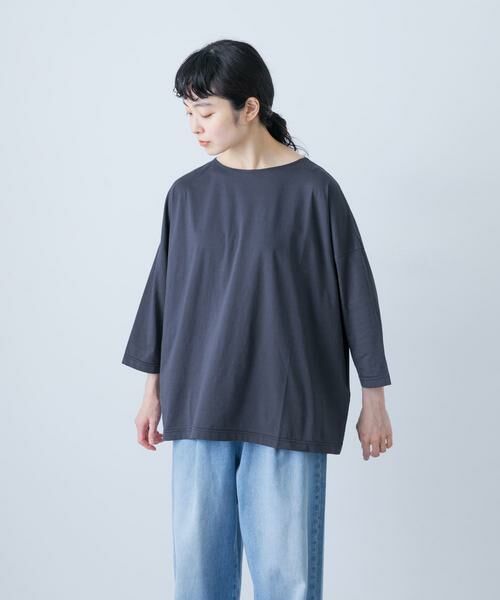 かぐれ / かぐれ Tシャツ | ボートネック7分袖ワイドカットソー | 詳細1