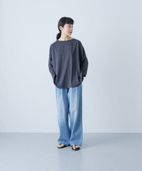 かぐれ / かぐれ Tシャツ | ボートネック7分袖ワイドカットソー | 詳細3