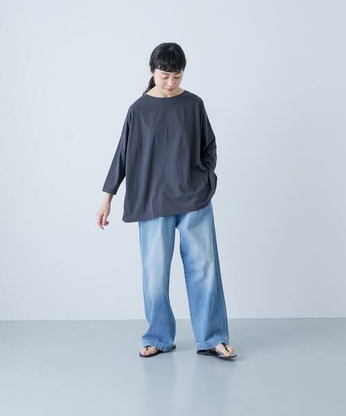 かぐれ / かぐれ Tシャツ | ボートネック7分袖ワイドカットソー | 詳細4