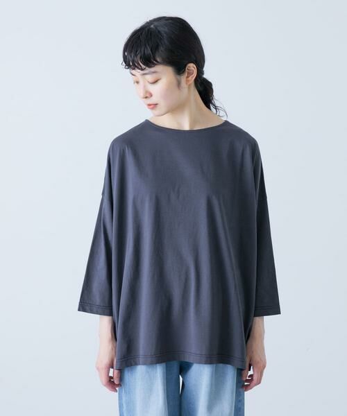 かぐれ / かぐれ Tシャツ | ボートネック7分袖ワイドカットソー | 詳細6