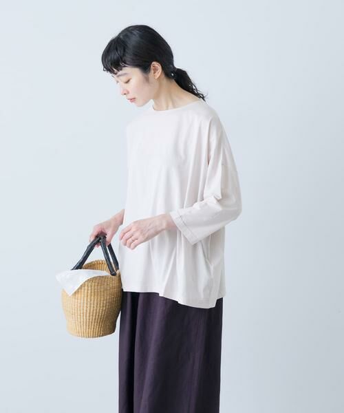 かぐれ / かぐれ Tシャツ | ボートネック7分袖ワイドカットソー | 詳細14