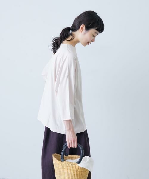 かぐれ / かぐれ Tシャツ | ボートネック7分袖ワイドカットソー | 詳細16