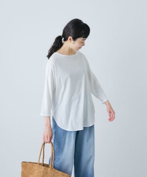 かぐれ / かぐれ Tシャツ | シフォン天竺7分袖カットソー | 詳細1