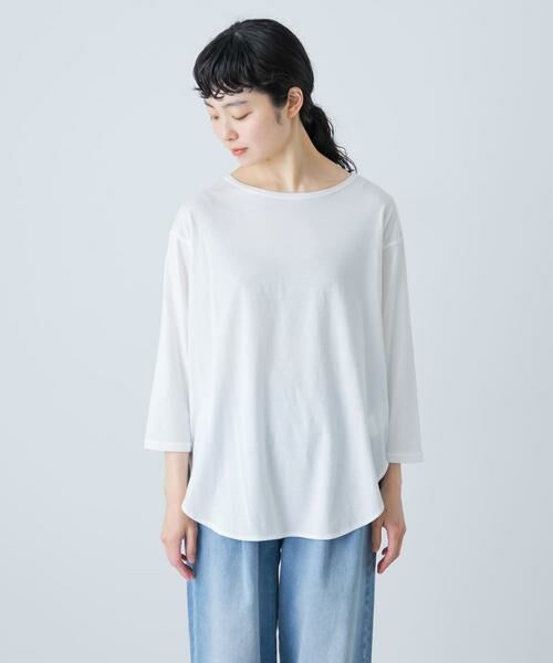 かぐれ / かぐれ Tシャツ | シフォン天竺7分袖カットソー | 詳細7